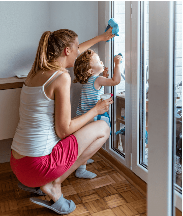 Getting kids to clean windows