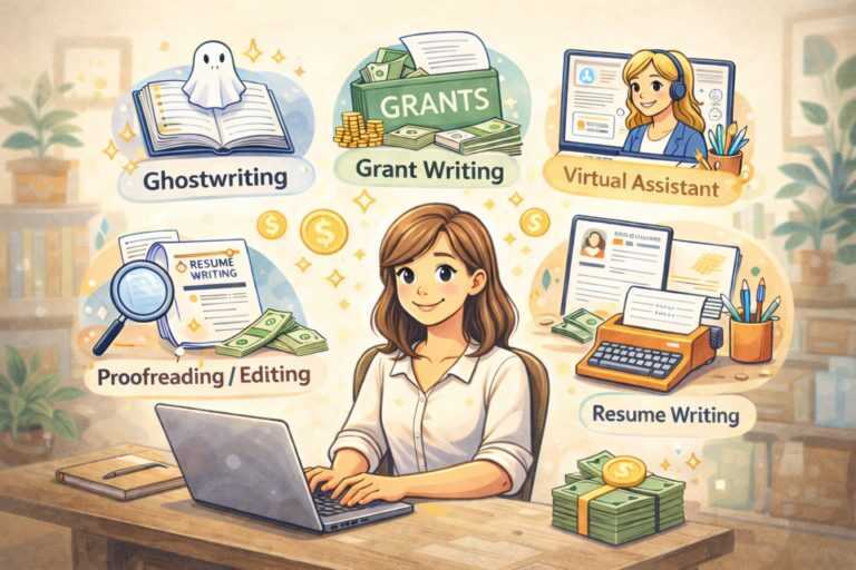 Writing and content creation side hustle